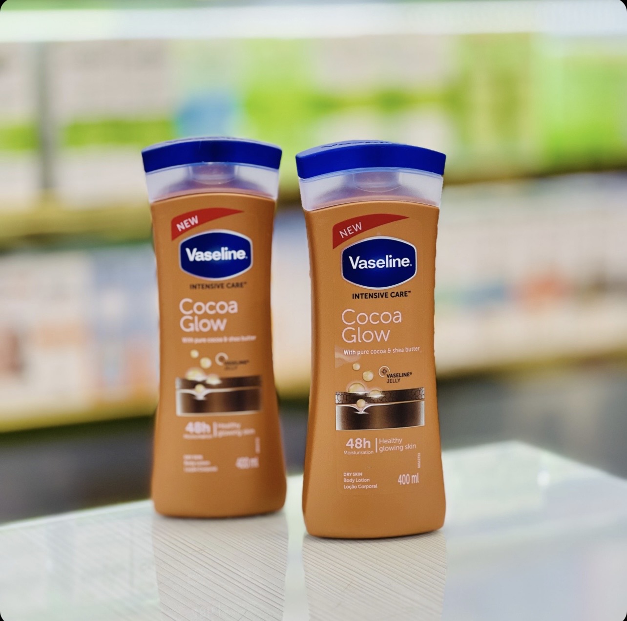 لوسیون بدن وازلین مدل Cocoa Glow